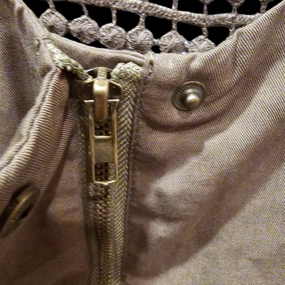 MARKET & SPRUCE Olive Green Zip Up Shirt/Jacket - Picture 4 of 6